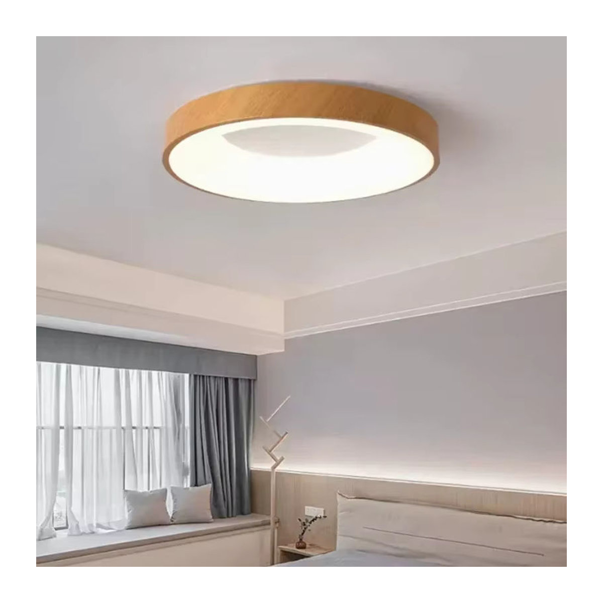 CETANT LED-Deckenleuchte in Weiß mit Fernbedienung und einstellbarer Farbtemperatur sowie Helligkeit, minimalistischer Kronleuchter für Wohnzimmer und Schlafzimmer, Durchmesser: 30 cm - Bild 4