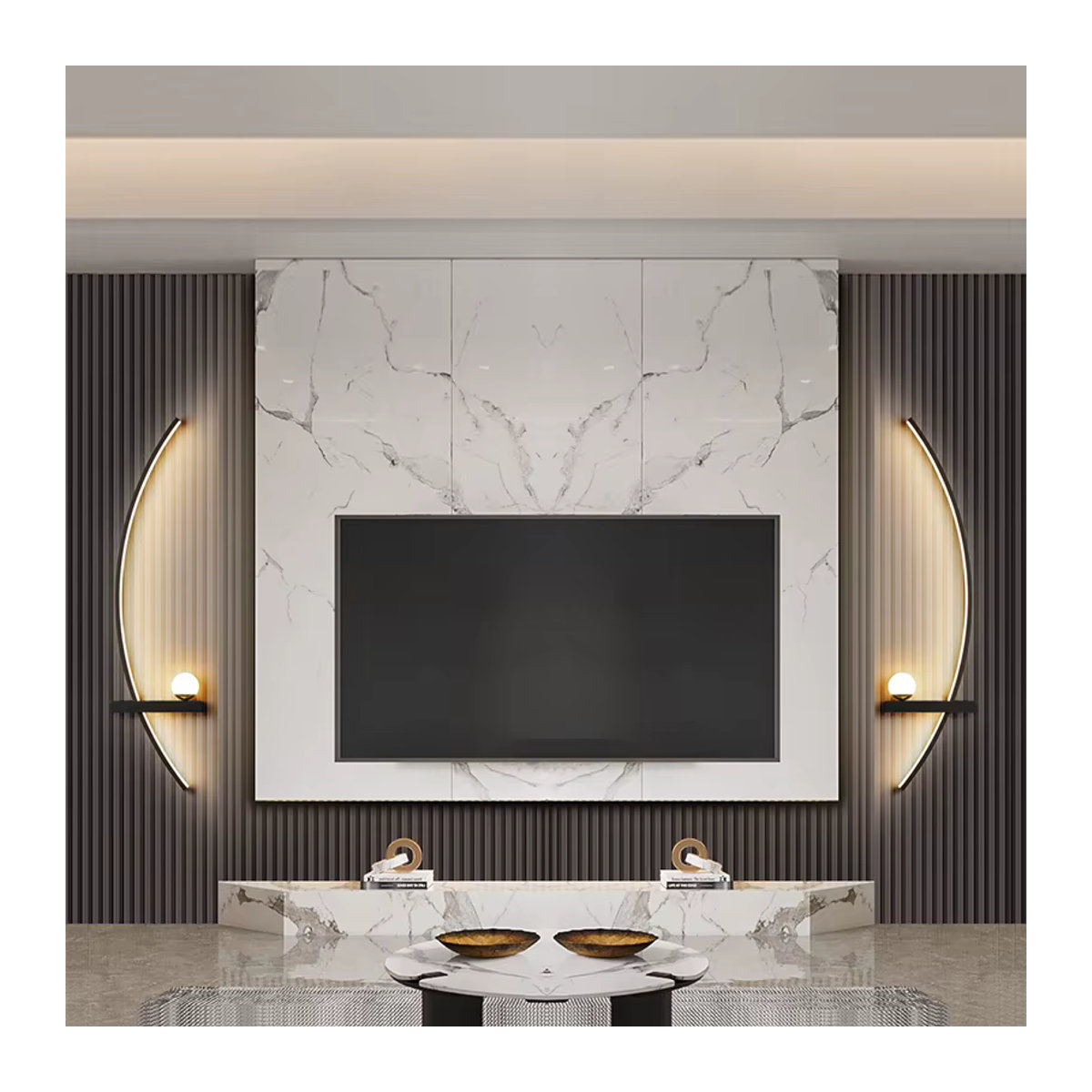 CETANT LED-Wandleuchte Modern in Schwarz mit Smart-Fernbedienung und Links-Rechts-Beleuchtung für Schlafzimmer, Nachttisch oder Wohnzimmer, Breite: 55 cm - Bild 4