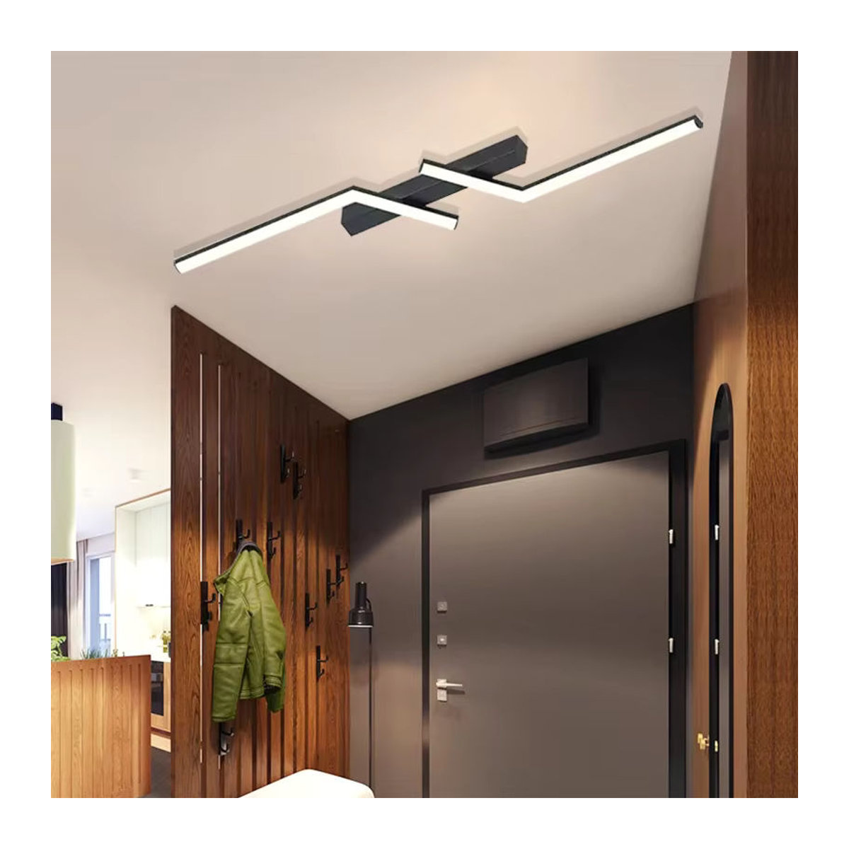 CETANT Moderne LED-Linien-Deckenleuchte Smart mit Fernbedienung in Gold oder Schwarz - Bild 2