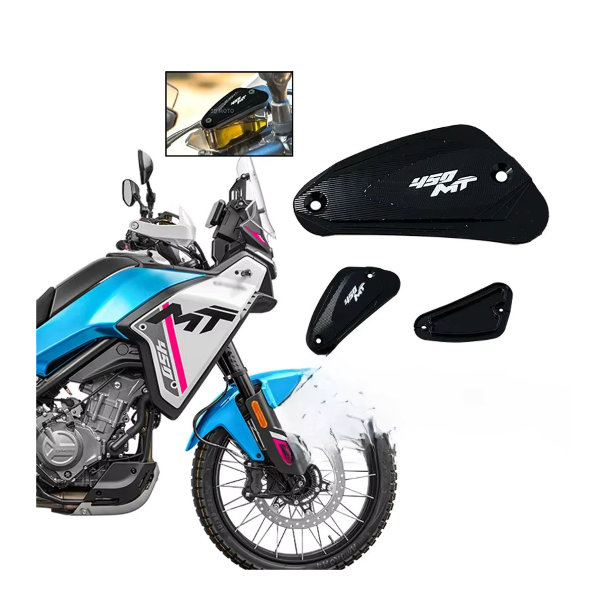 CFMOTO 450MT Bremsbehälter Schutz Abdeckung für das Vorderrad in Schwarz - Bild 5