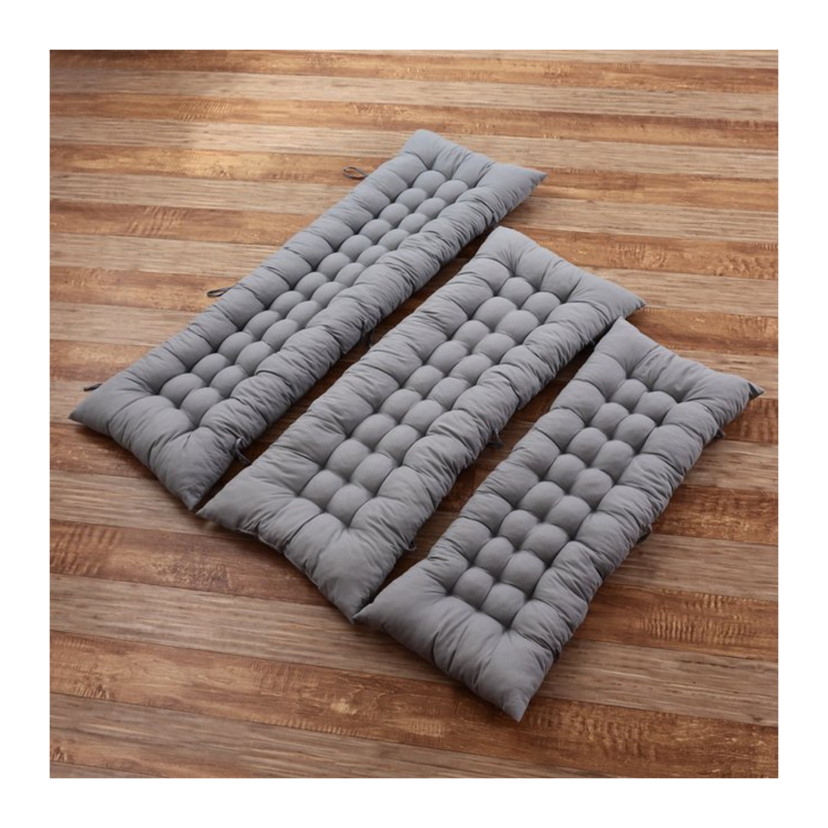 CHA YU PAI Liegestuhlkissen in Grau, rechteckiges Sitzkissen für Gartenstühle, Sofa und Rattanstühle - Bild 1