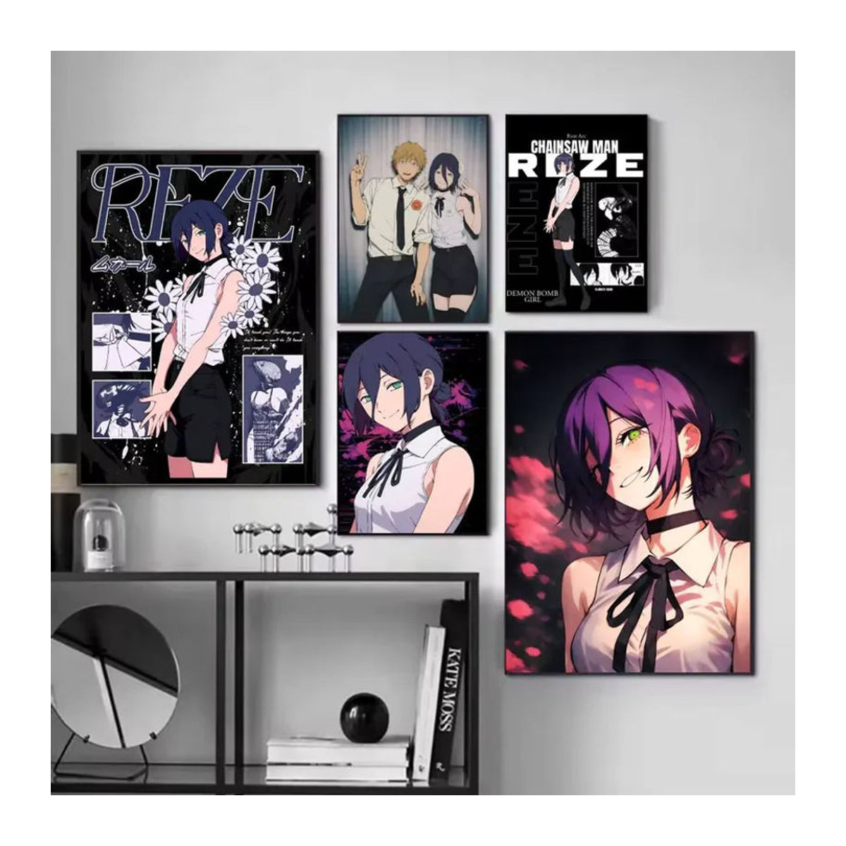Chainsaw Man Reze Arc Anime Filmplakat als selbstklebender Papierdruck für deine Wanddekoration, mehrfarbig - Bild 2