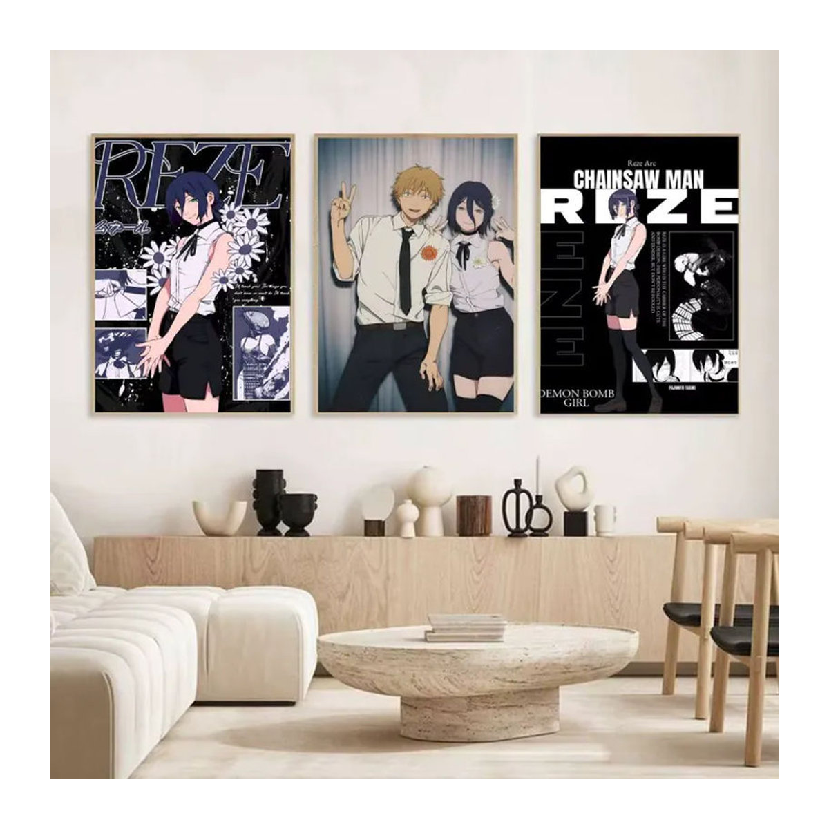 Chainsaw Man Reze Arc Anime Filmplakat als selbstklebender Papierdruck für deine Wanddekoration, mehrfarbig - Bild 3