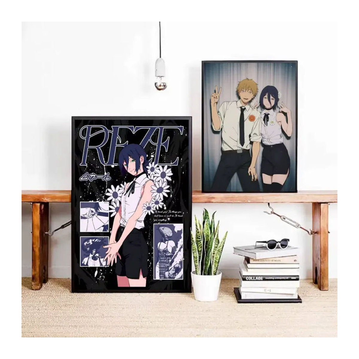 Chainsaw Man Reze Arc Anime Filmplakat als selbstklebender Papierdruck für deine Wanddekoration, mehrfarbig - Bild 4