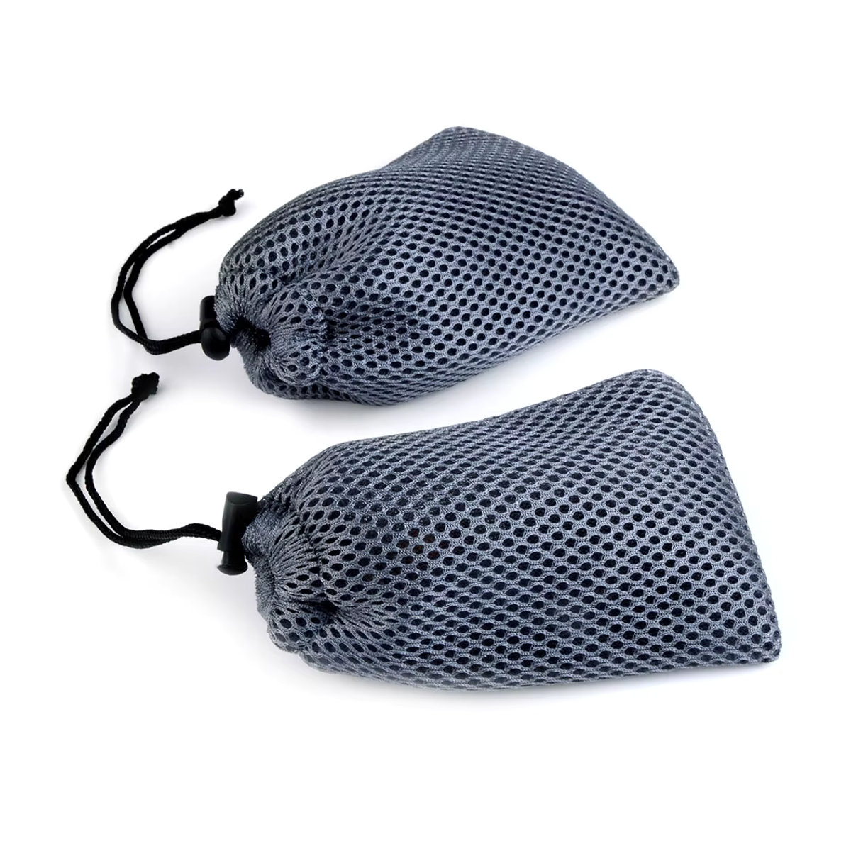 Chanfar Schmuckbeutel aus Nylon Mesh mit Kordelzug, Grau, 10er Set, B: 9 cm, H: 13,5 cm - Bild 2