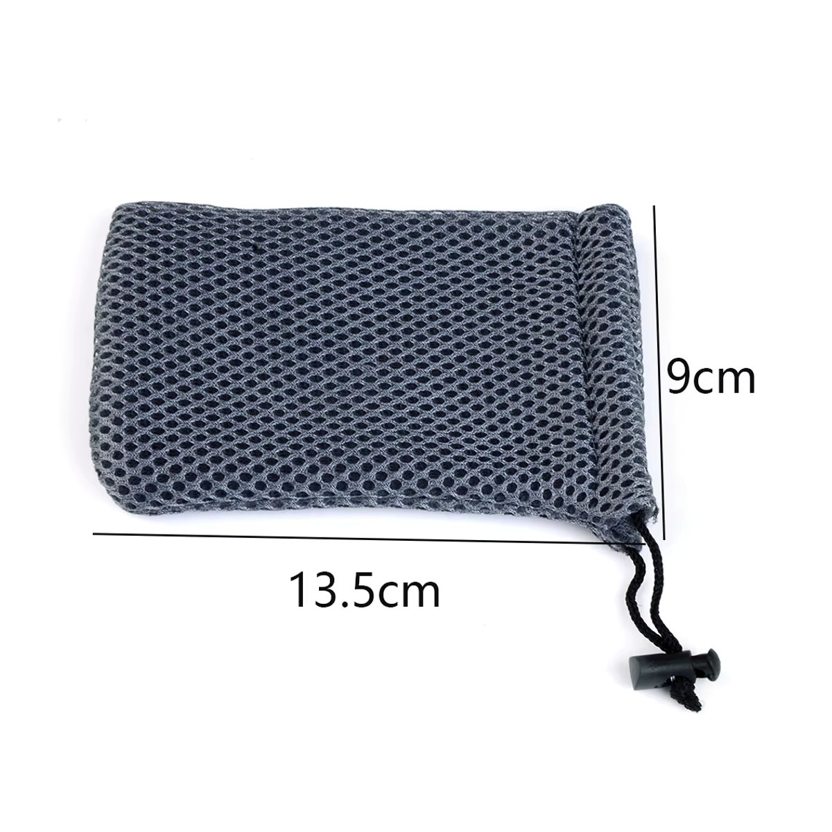 Chanfar Schmuckbeutel aus Nylon Mesh mit Kordelzug, Grau, 10er Set, B: 9 cm, H: 13,5 cm - Bild 5