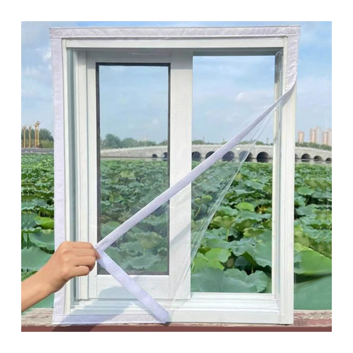 CHARM HOME Kälteisolationsvorhang für Winterfenster, transparent, winddicht und feuchtigkeitsbeständig - Bild 1