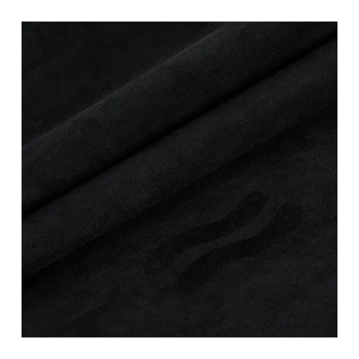 Charming Homem Selbstklebender Stretch-Wildlederstoff in Schwarz, Hochelastisches Beflocktes Polstermaterial für Auto-Innenraum, Himmel und Sofa-Reparatur, B: 30 cm, H: 20 cm - Bild 1