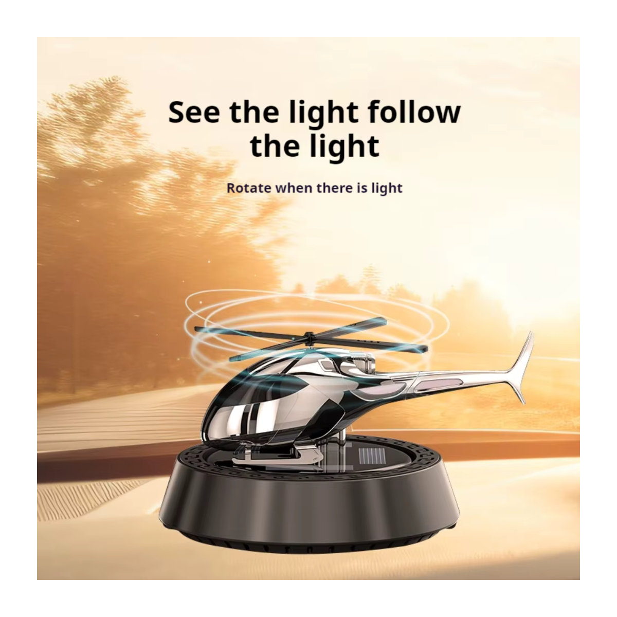 CHEGES Solar Flugzeug Aromatherapie Lufterfrischer für das Auto in Silber - Bild 5