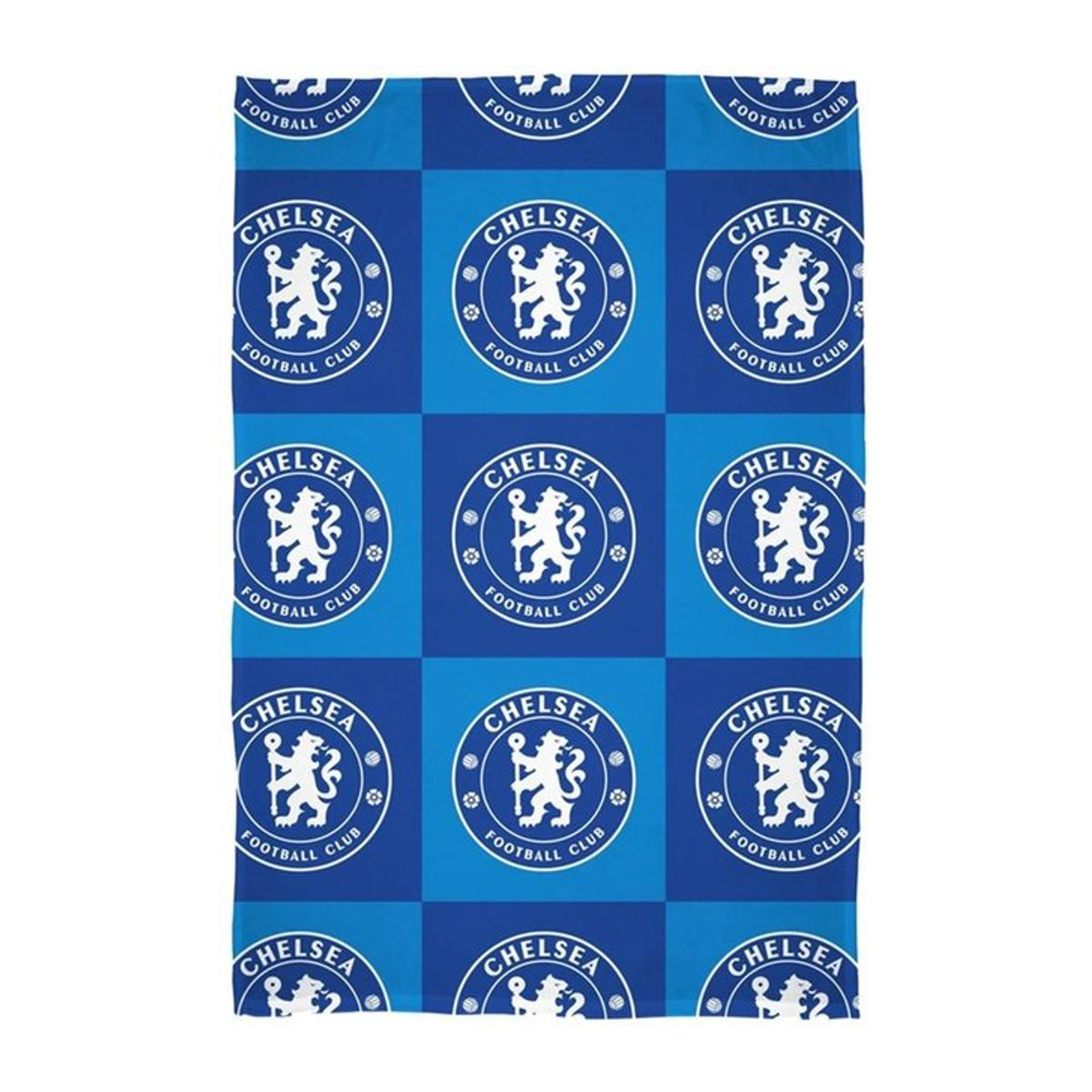 Chelsea FC Fleecedecke kariert in Blau, One Size - Bild 1