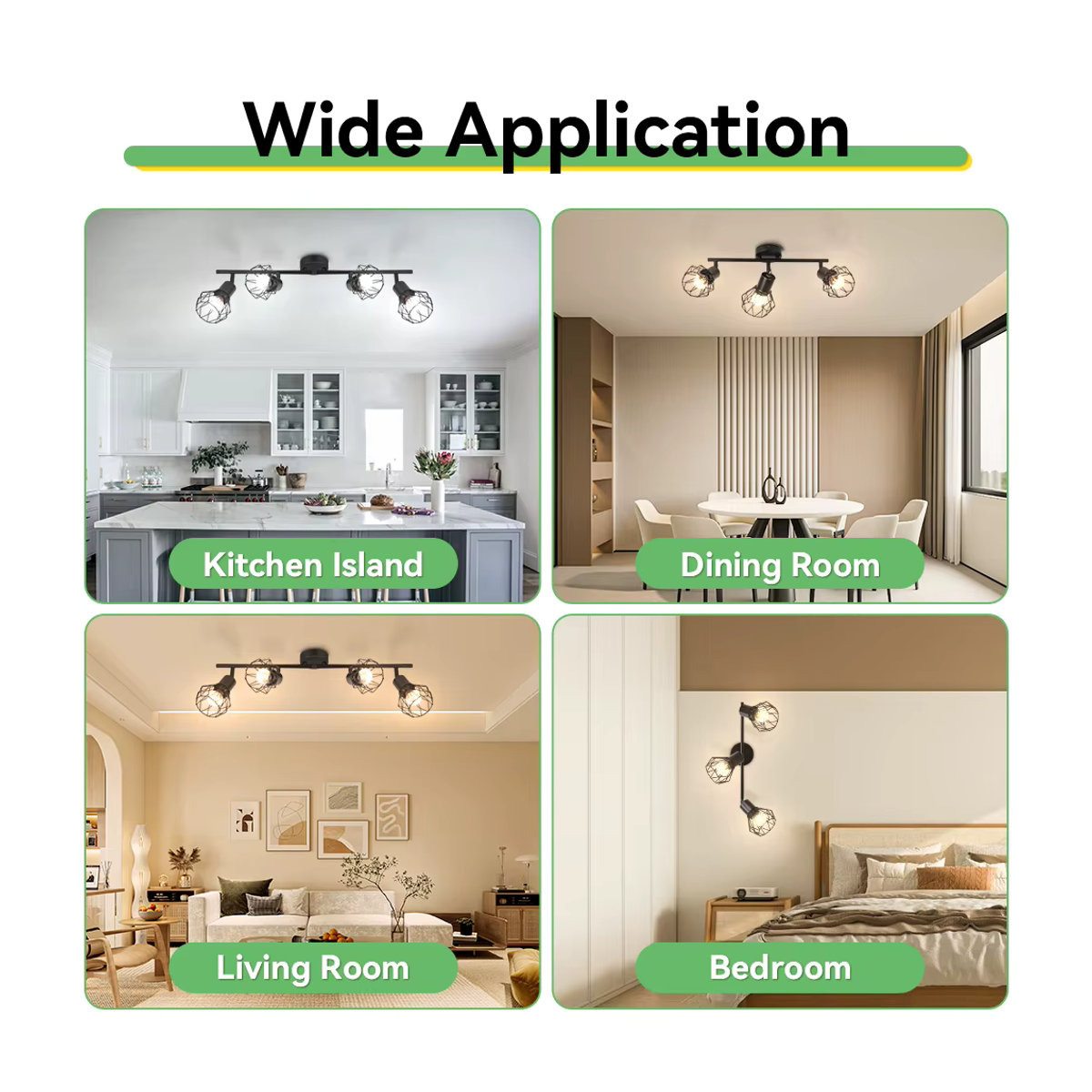 CHENBEN Kronleuchter Käfig Deckenlampe aus Eisen mit E27 Fassung für Wohnzimmer, Küche und Esszimmer - Bild 3