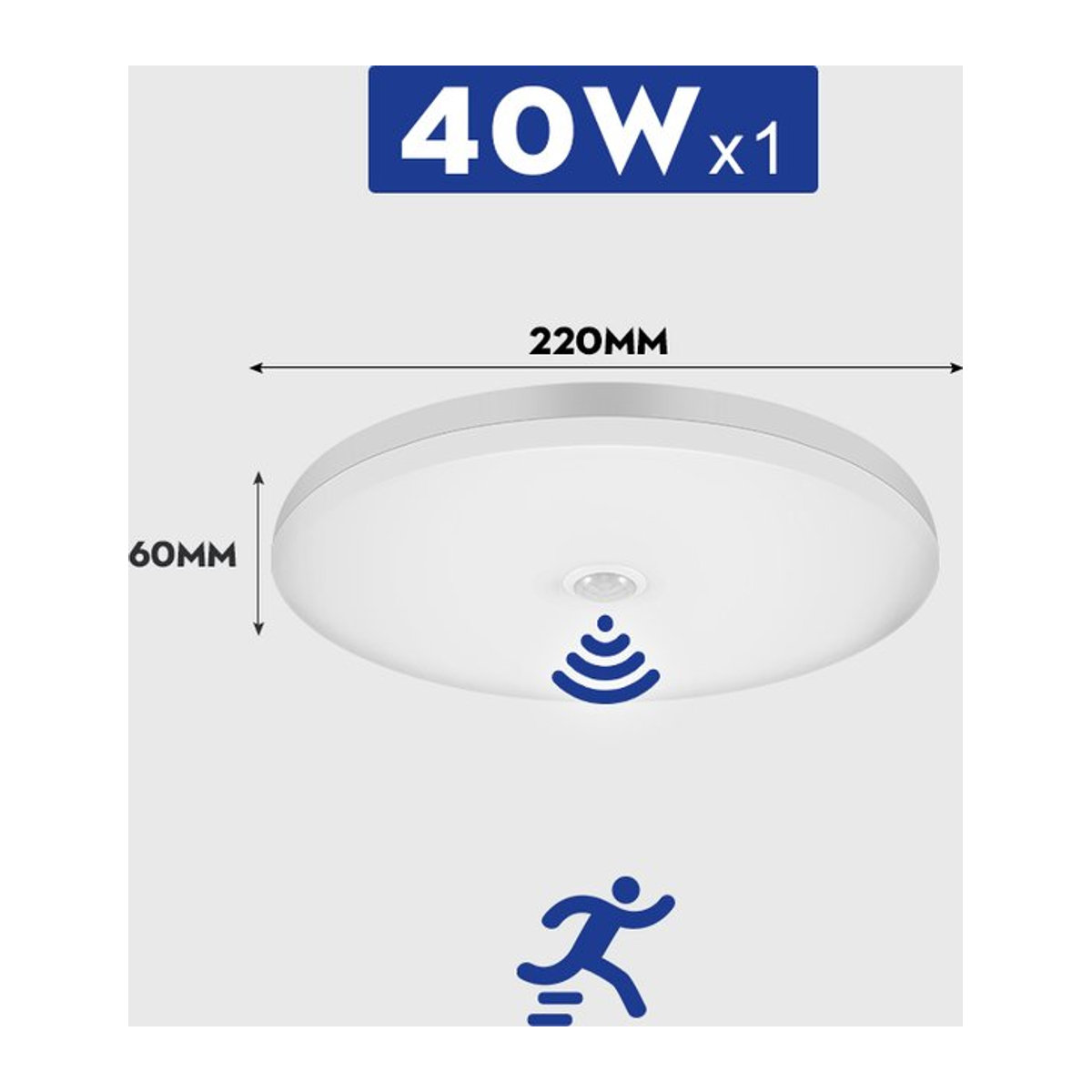 CHENBEN LED Pendelleuchte in Weiß mit Bewegungssensor für Wohnzimmer und Flur, minimalistisches Design, 15W bis 40W - Bild 1