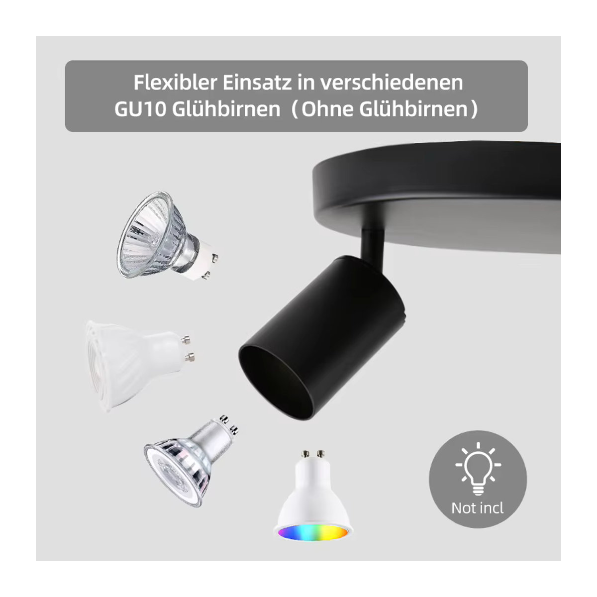 CHENBEN Modern LED Spot Lampe Kronleuchter für Schlafzimmer und Flur mit GU10 Fassung - Bild 5