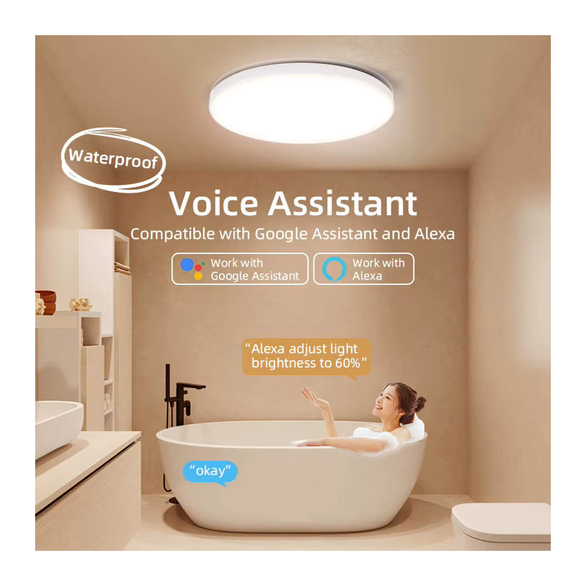 CHENBEN Smart LED Deckenleuchte mit Fernbedienung und RGB Funktionen, 40W Moderner Kronleuchter für Wohnzimmer und Schlafzimmer, Durchmesser: 38 cm, Bunt - Bild 4