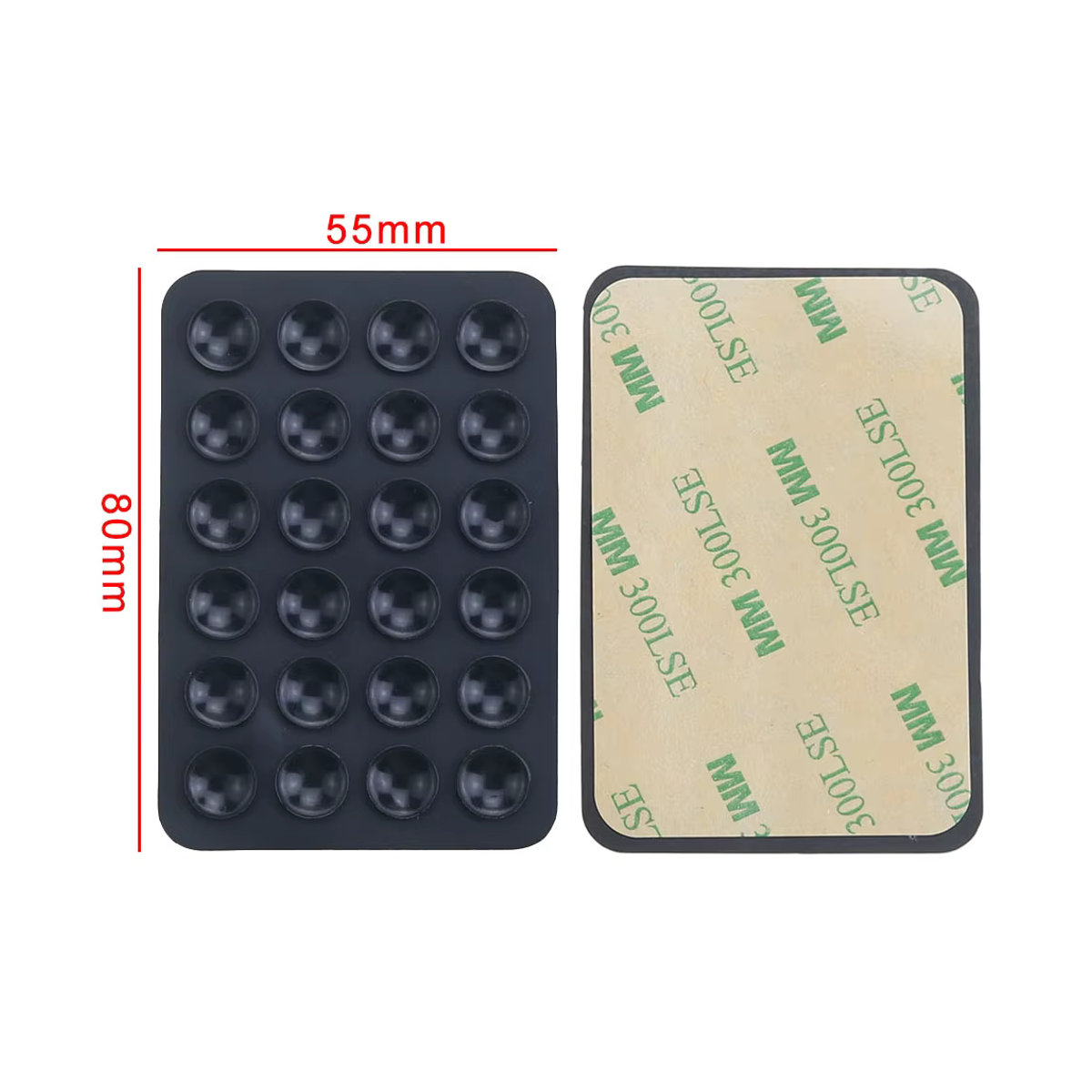 ChengHaoRan 2er Set Silikon Saugpad Handy Halter mit Saugnapf in Schwarz und Bunt für Glas, Keramik und Fliesen - Bild 3