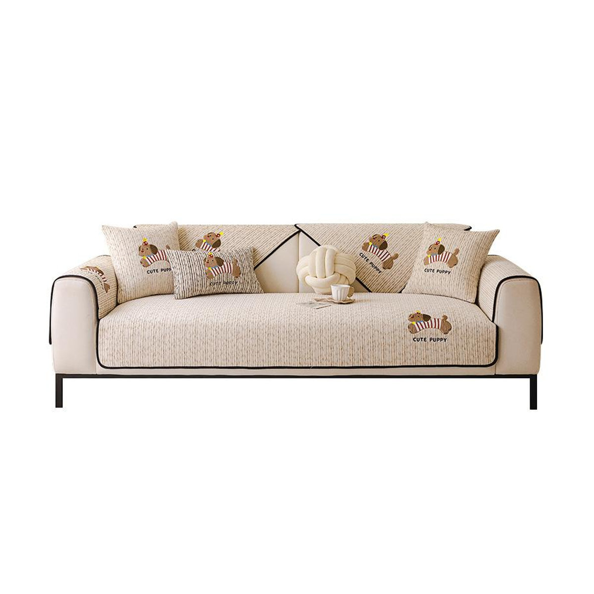 Chenier Cartoon Sofakissen von BC-Warm Home als universelles Sitzkissen für dein Kombi-Sofa, rutschfester Bezug, B/B: 70 x 70 cm - Bild 2
