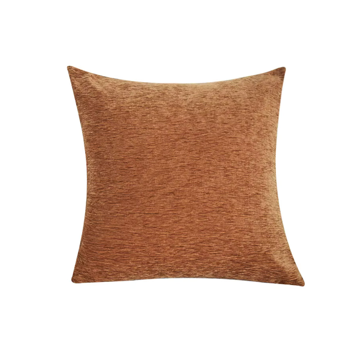 Chenille-Kissenbezug von CANIRICA in Orange und Braun für dein Sofa oder Wohnzimmer - Bild 2