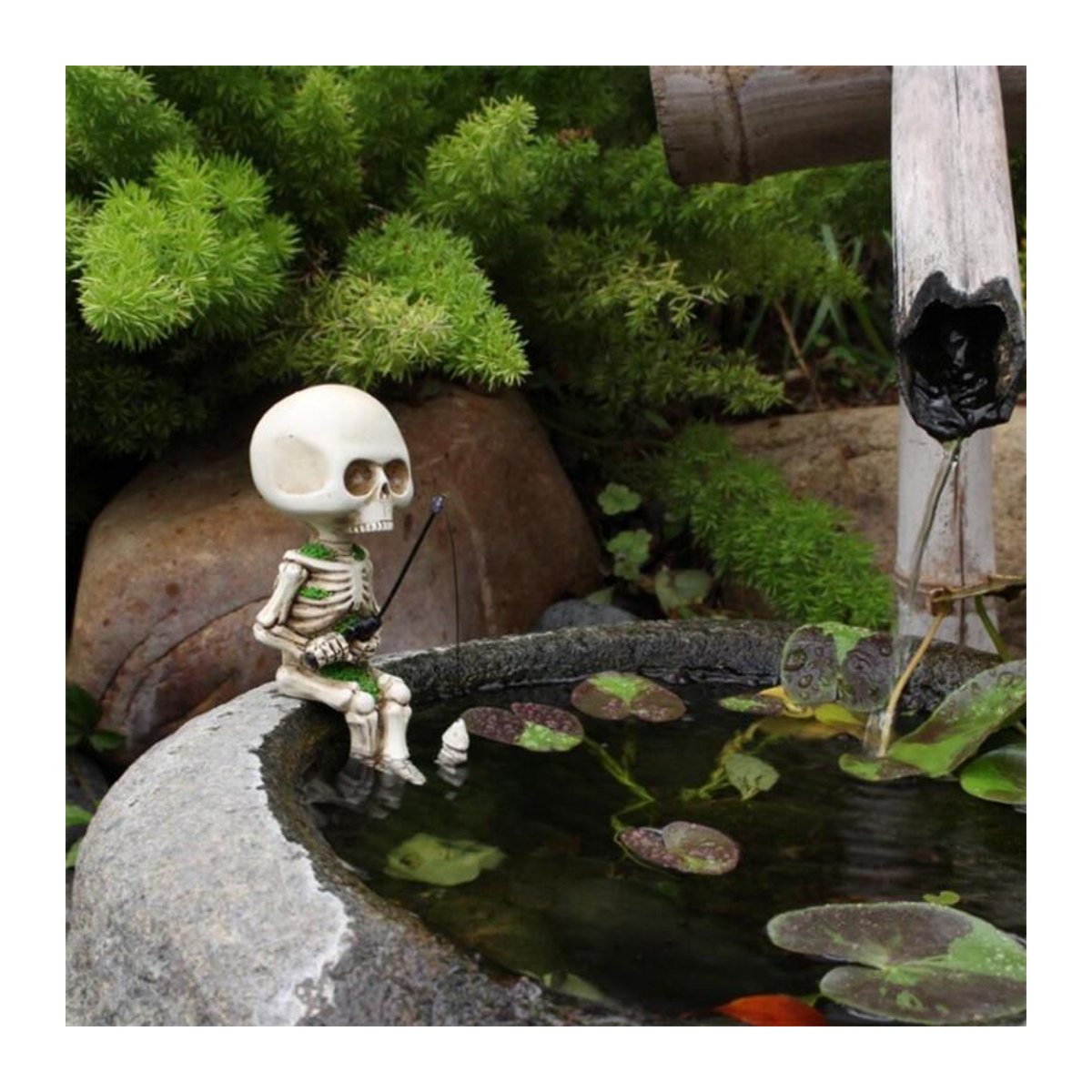 Chenxiaogang Skelett-Angelsitter-Statue aus Kunstharz in Weiß zur Dekoration für Haus und Garten - Bild 7
