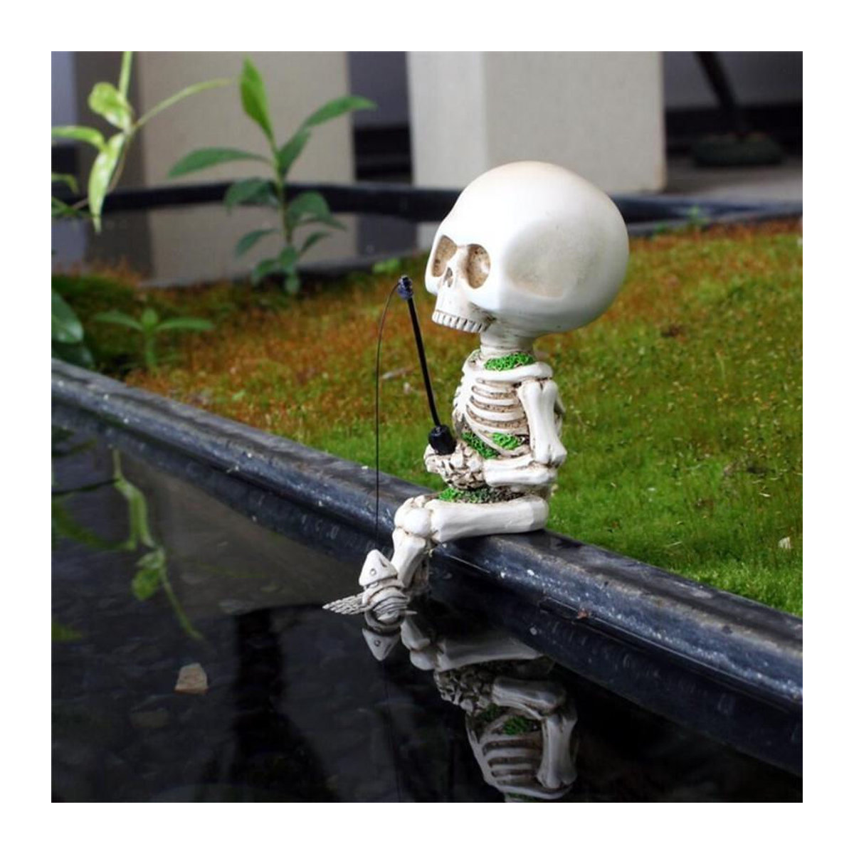 Chenxiaogang Skelett-Angelsitter-Statue aus Kunstharz in Weiß zur Dekoration für Haus und Garten - Bild 8