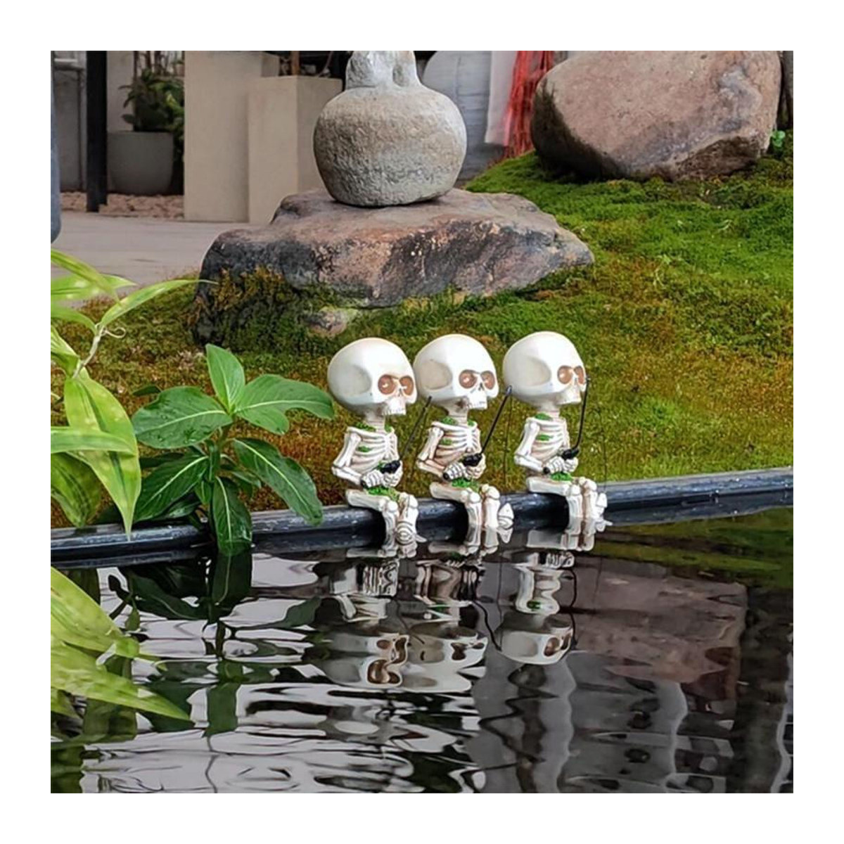 Chenxiaogang Skelett-Angelsitter-Statue aus Kunstharz in Weiß zur Dekoration für Haus und Garten - Bild 10