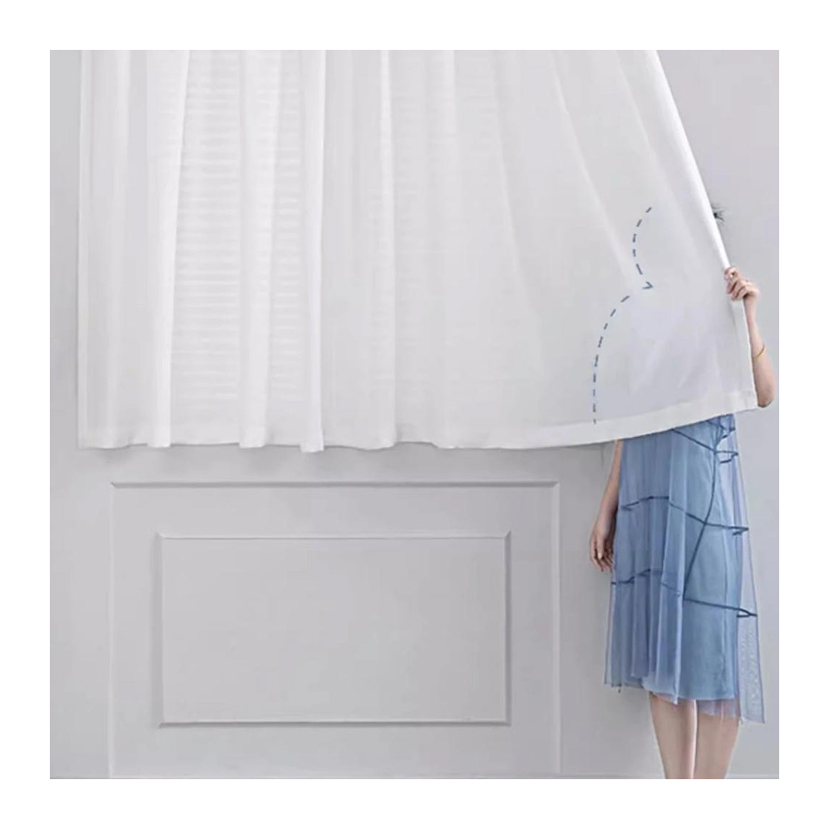 Chiikawaes Verdunkelungsvorhänge für die Küche, 2er-Set, B: 50 cm, H: 70 cm - Bild 1