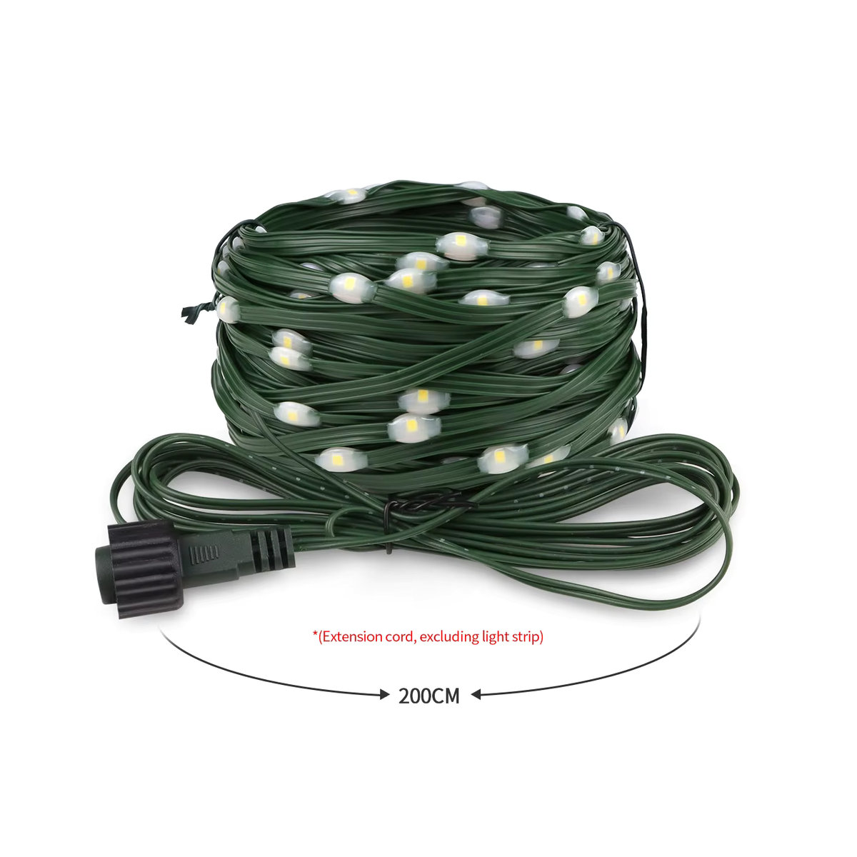 CHNAITEKE LED Lichterkette mit grünem Draht, wasserdichte LED-Girlande für Garten und Weihnachten, 24V - Bild 2