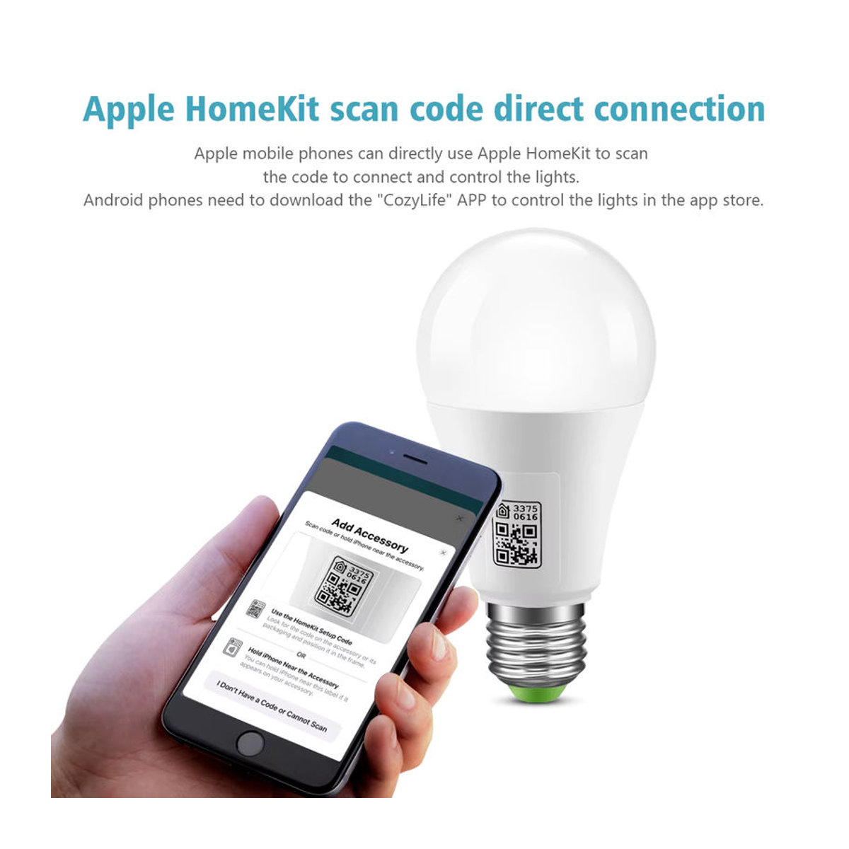 CHNAITEKE Smart LED Lampe RGBCW dimmbar mit Sprachsteuerung für Alexa und Google Home, E27 E14 GU10 kompatibel, Farben Weiß und Bunt - Bild 1