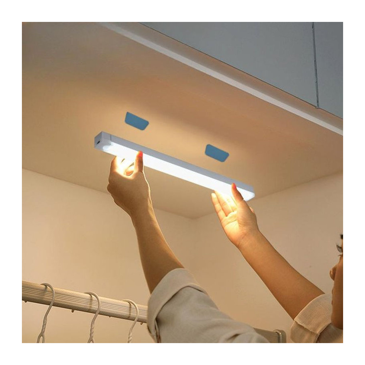 Chocolate Home Drahtloses LED Nachtlicht mit Bewegungssensor in Weiß, 10 cm - Bild 1
