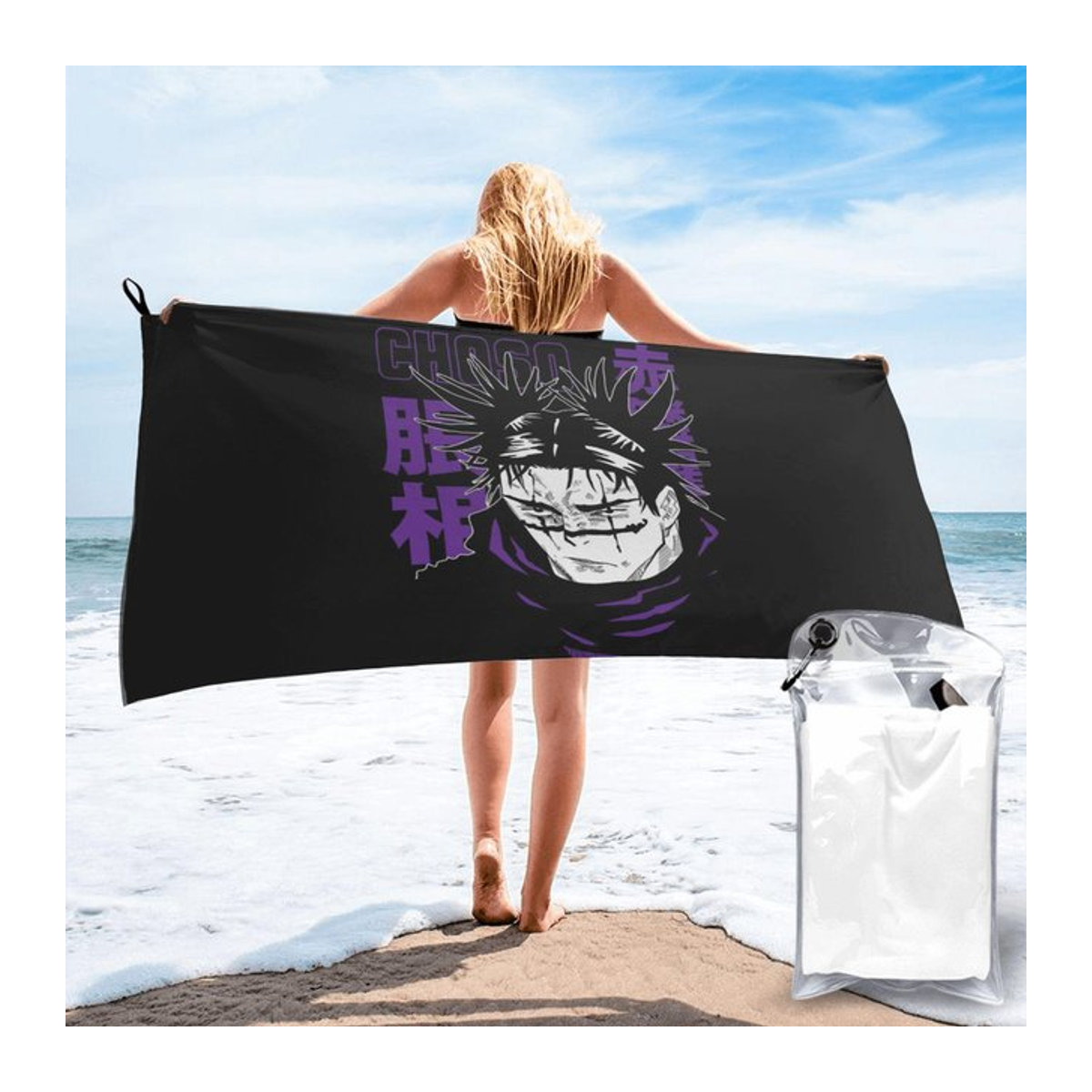 Choso Jujutsu Kaisen Manga Mikrofaser Handtuch Multicolor, Breite: 40 cm, Höhe: 60 cm - Bild 1