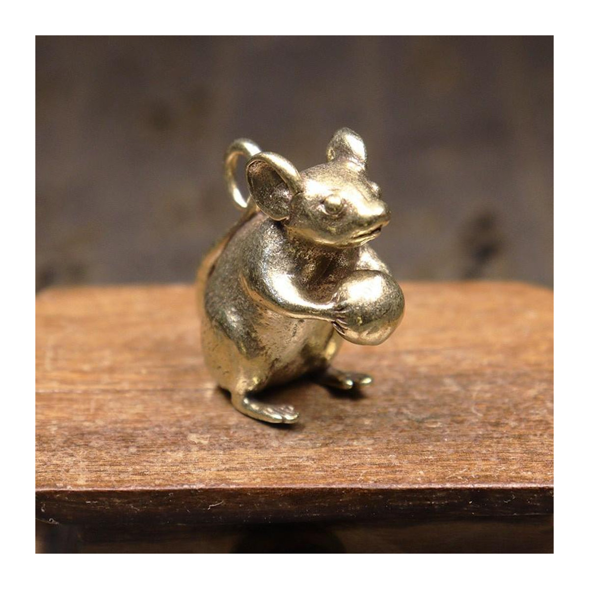 Choubo eight Messing Maus Figur in Gold als dekorative Miniatur-Statue für dein Zuhause - Bild 12