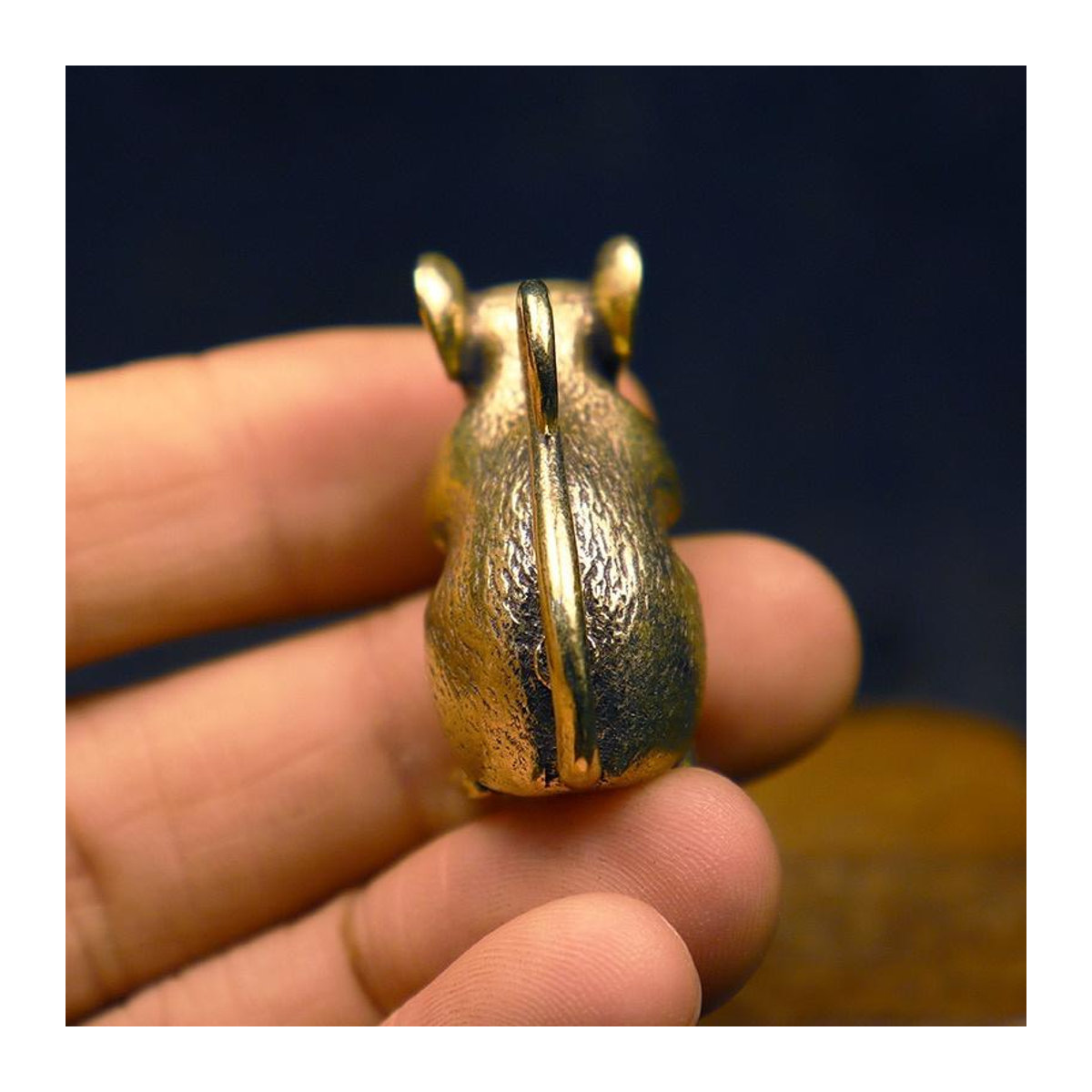 Choubo eight Messing Maus Figur in Gold als dekorative Miniatur-Statue für dein Zuhause - Bild 3