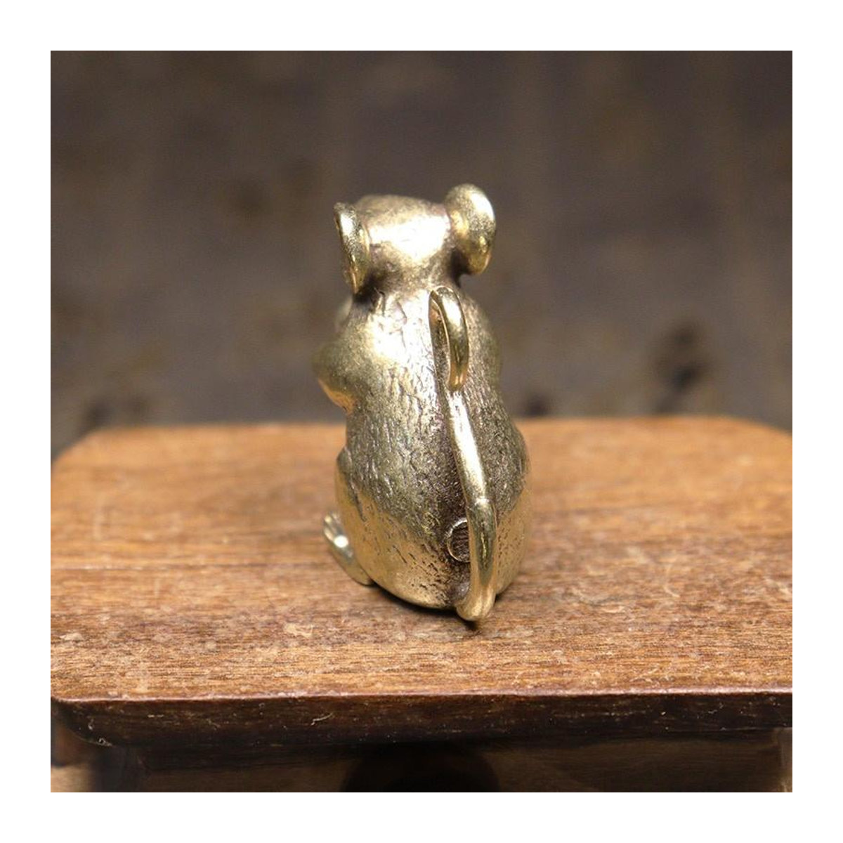 Choubo eight Messing Maus Figur in Gold als dekorative Miniatur-Statue für dein Zuhause - Bild 7