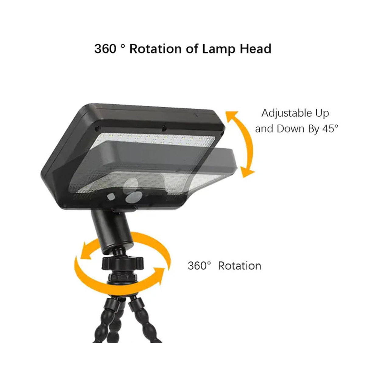 CHOUDAO TECH Solar-LED-Leuchte in Schwarz mit Bewegungsmelder und Lichtsensor für Garten und Terrasse im modernen Design - Bild 6