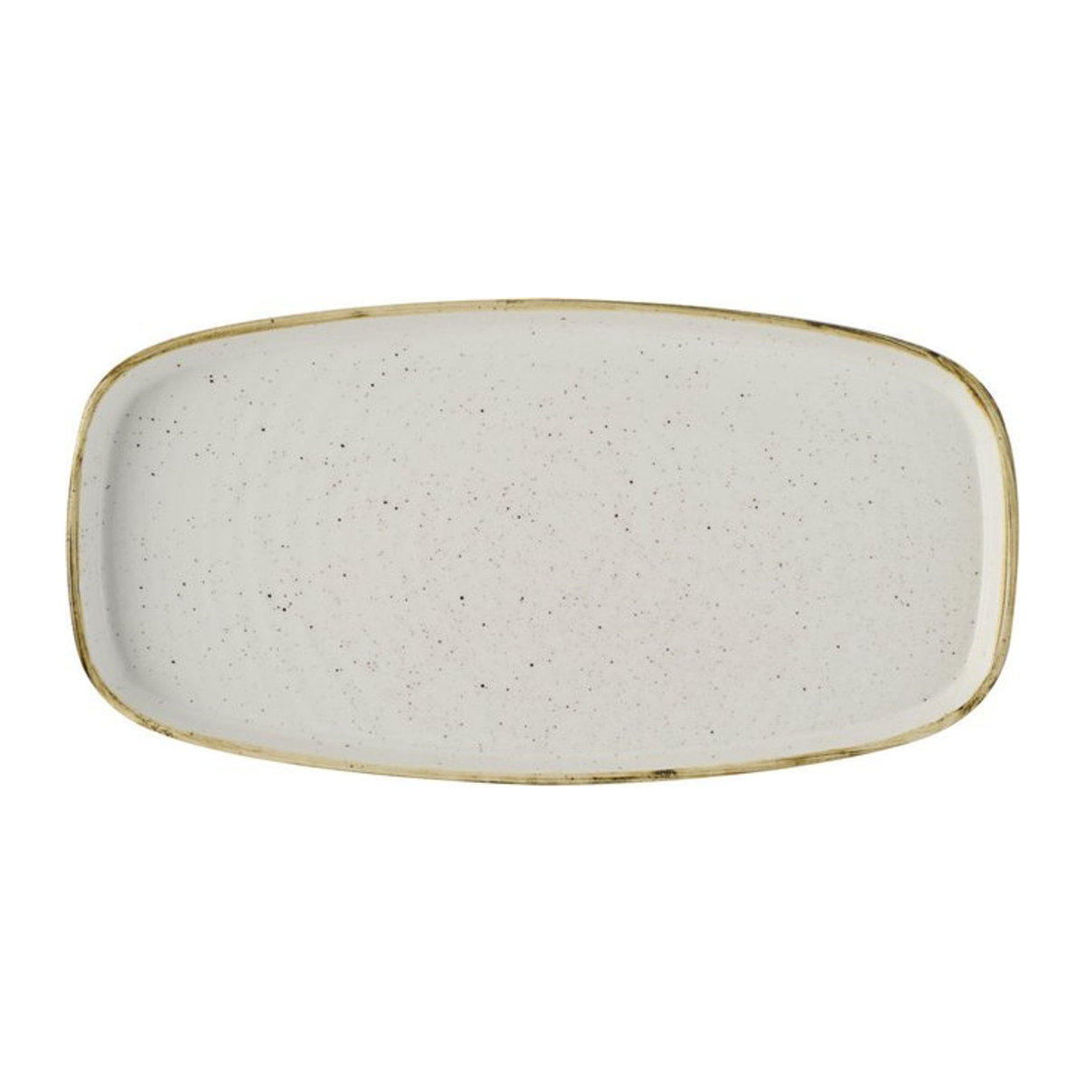 Churchill Platte Stonecast Barley White aus Keramik in Weiß und Braun, rechteckig, 6er Pack, L: 30 cm, B: 15,4 cm, H: 2 cm - Bild 1