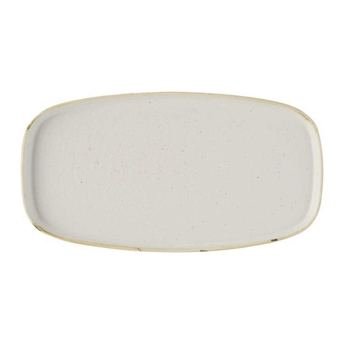 Churchill Platte Stonecast Barley White aus Porzellan und Keramik, rechteckig, weiß/braun, 6er Pack, L: 35 cm, B: 18,5 cm, H: 2 cm - Bild 1