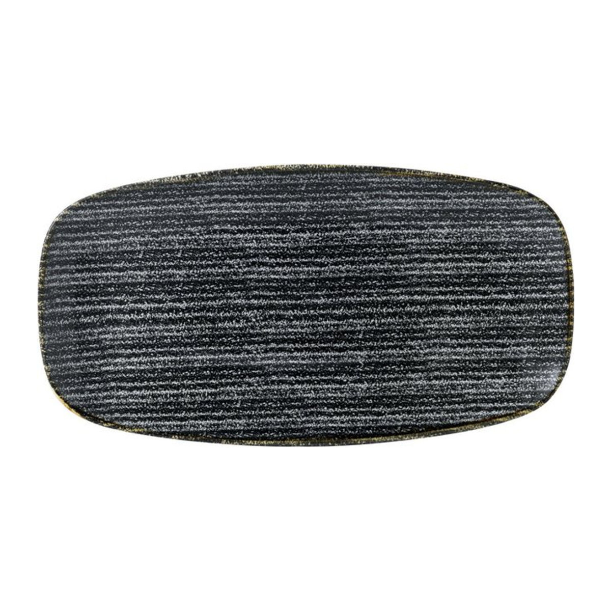 Churchill Servierplatte aus Porzellan, Abstrakt, Schwarz, Rechteckig, Länge: 35.5 cm, Breite: 18.9 cm, 6er Pack - Bild 1