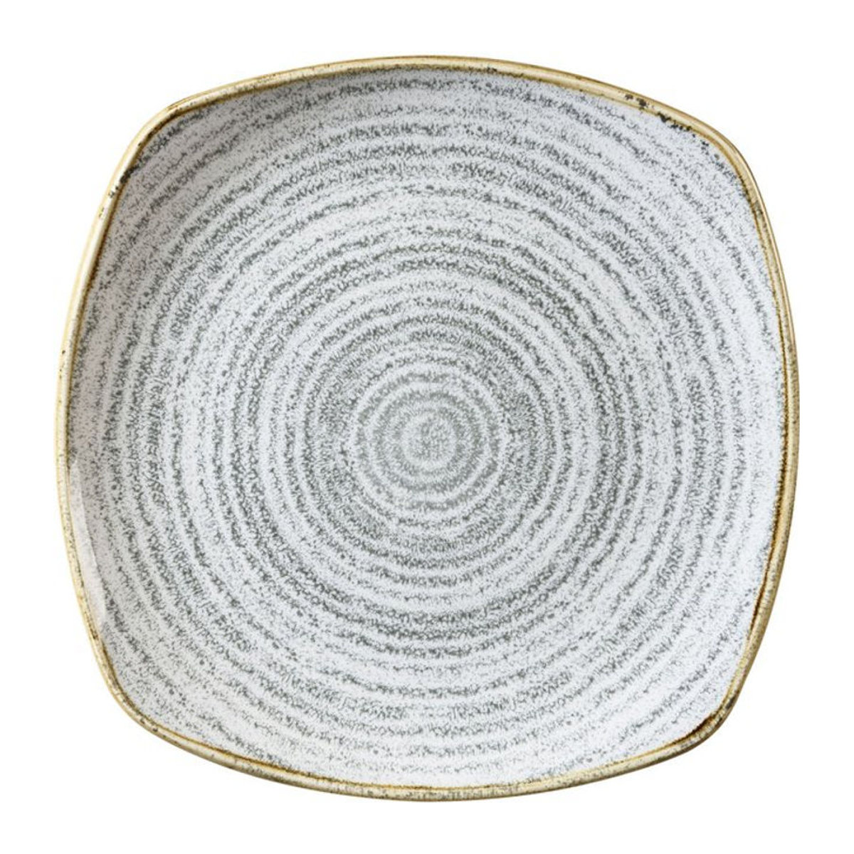 Churchill Studio Prints Teller aus Keramik in Stone Grey, quadratisch, hellgrau/braun, Breite: 25,2 cm, 12er Pack - Bild 1