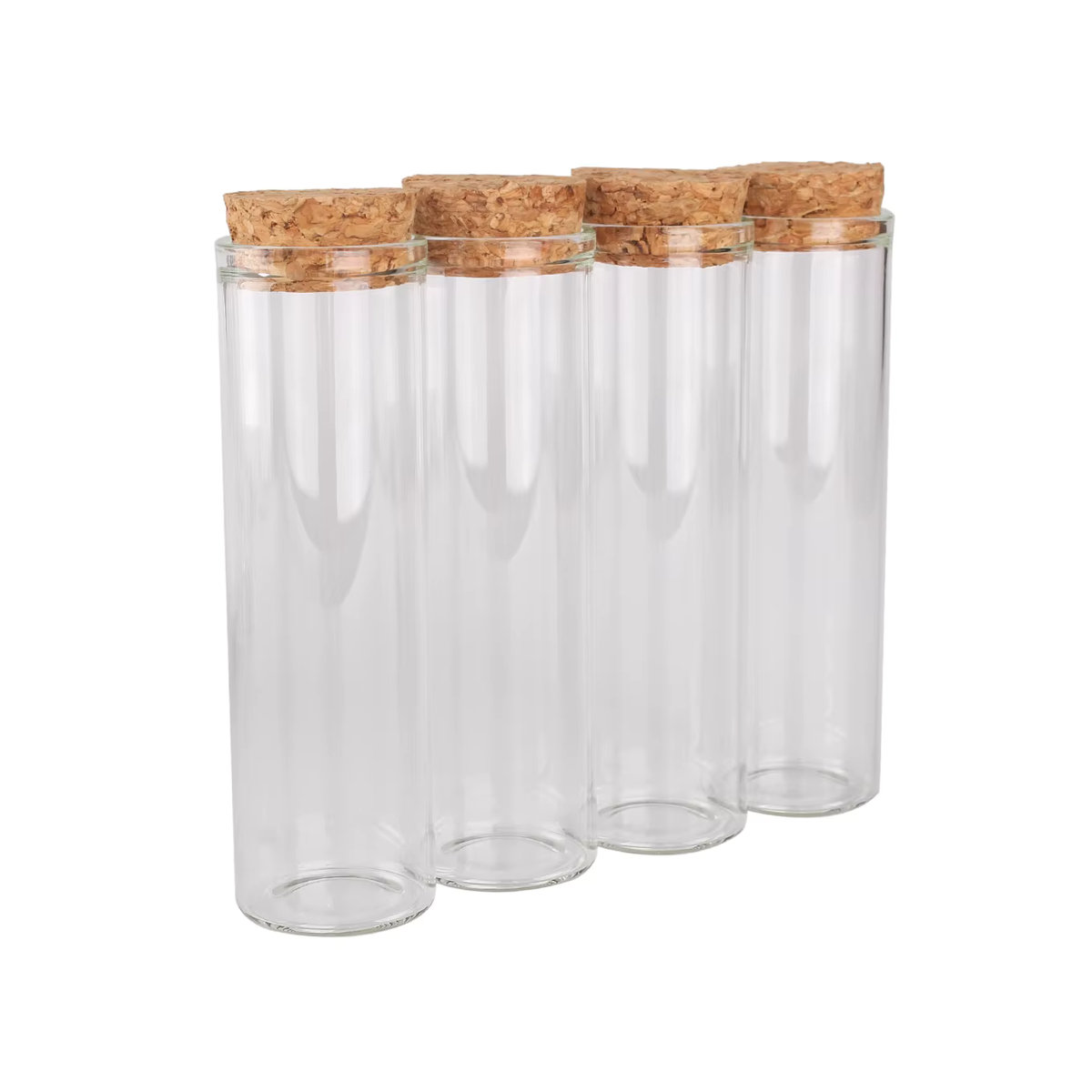 CHZHG Set aus 5 transparenten Glasflaschen mit Korkdeckel, 50 ml, für Kunsthandwerk und Dekoration - Bild 3