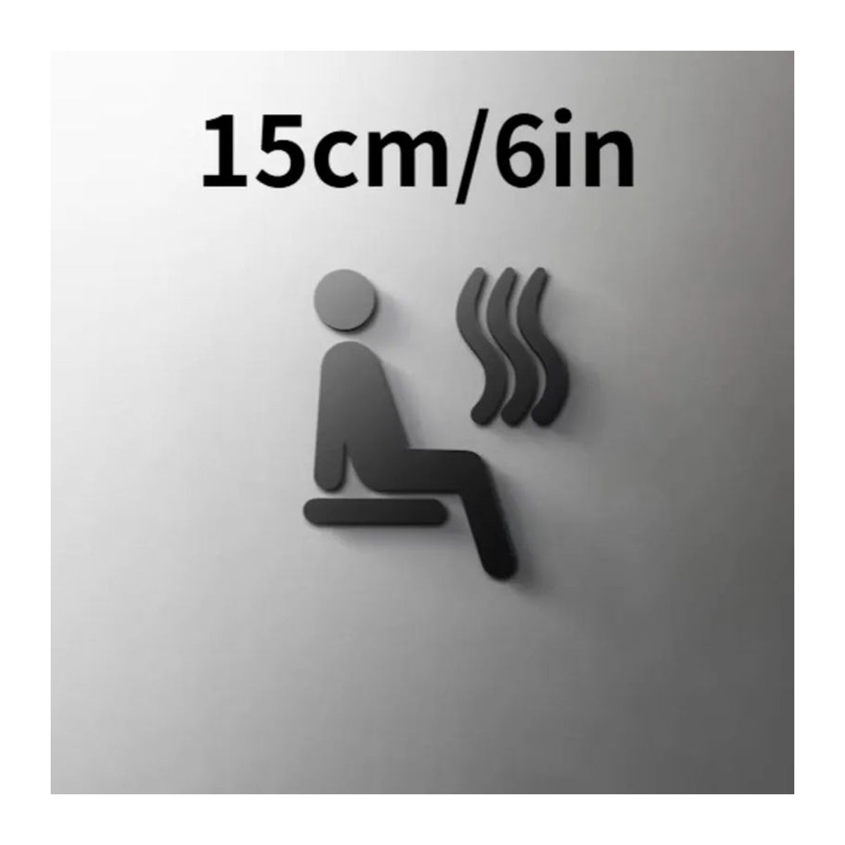 CIFBUY 3D Acryl Sauna-Symbol Aufkleber Schwarz Selbstklebendend Wasserfestes Wandmontiertes Türschild für Dampfbad und Dekoration - Bild 3