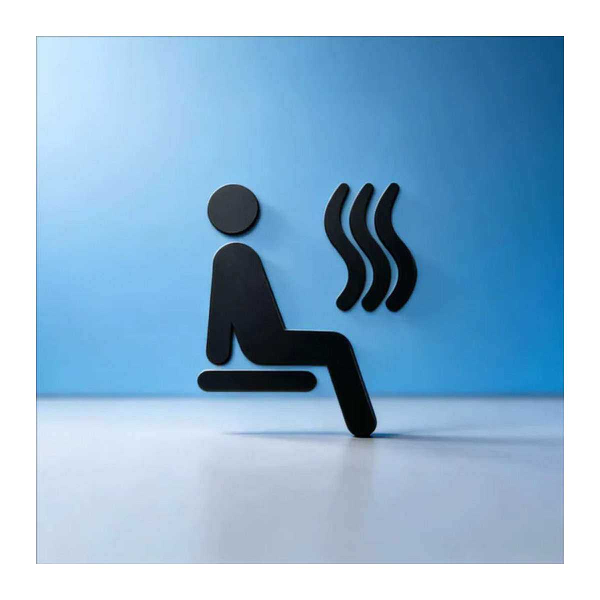 CIFBUY 3D Acryl Sauna-Symbol Aufkleber Schwarz Selbstklebendend Wasserfestes Wandmontiertes Türschild für Dampfbad und Dekoration - Bild 4