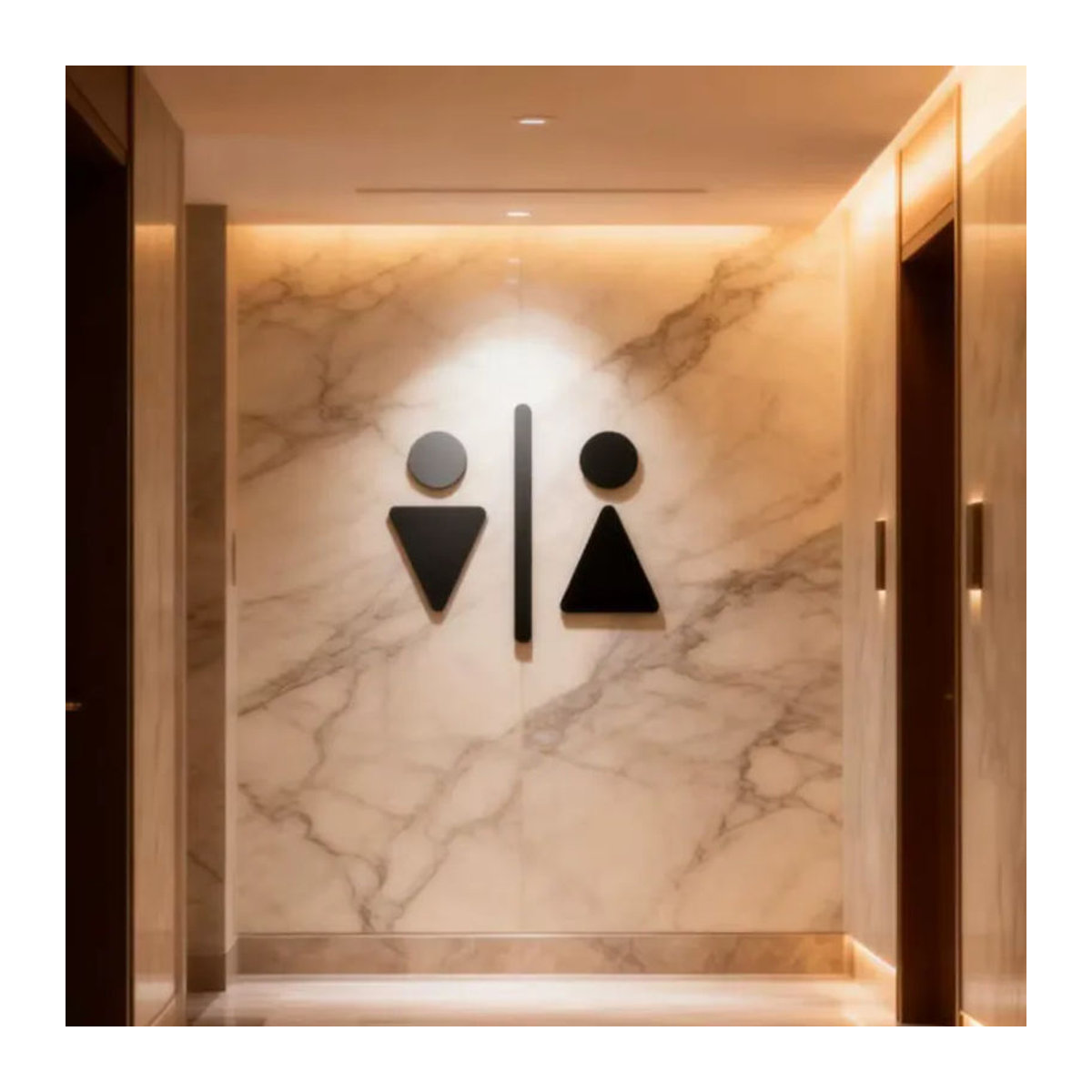 CIFBUY 3D Acryl Türschilder Schwarz Selbstklebend für Salon, Toilette, Büro und Bar - Bild 2