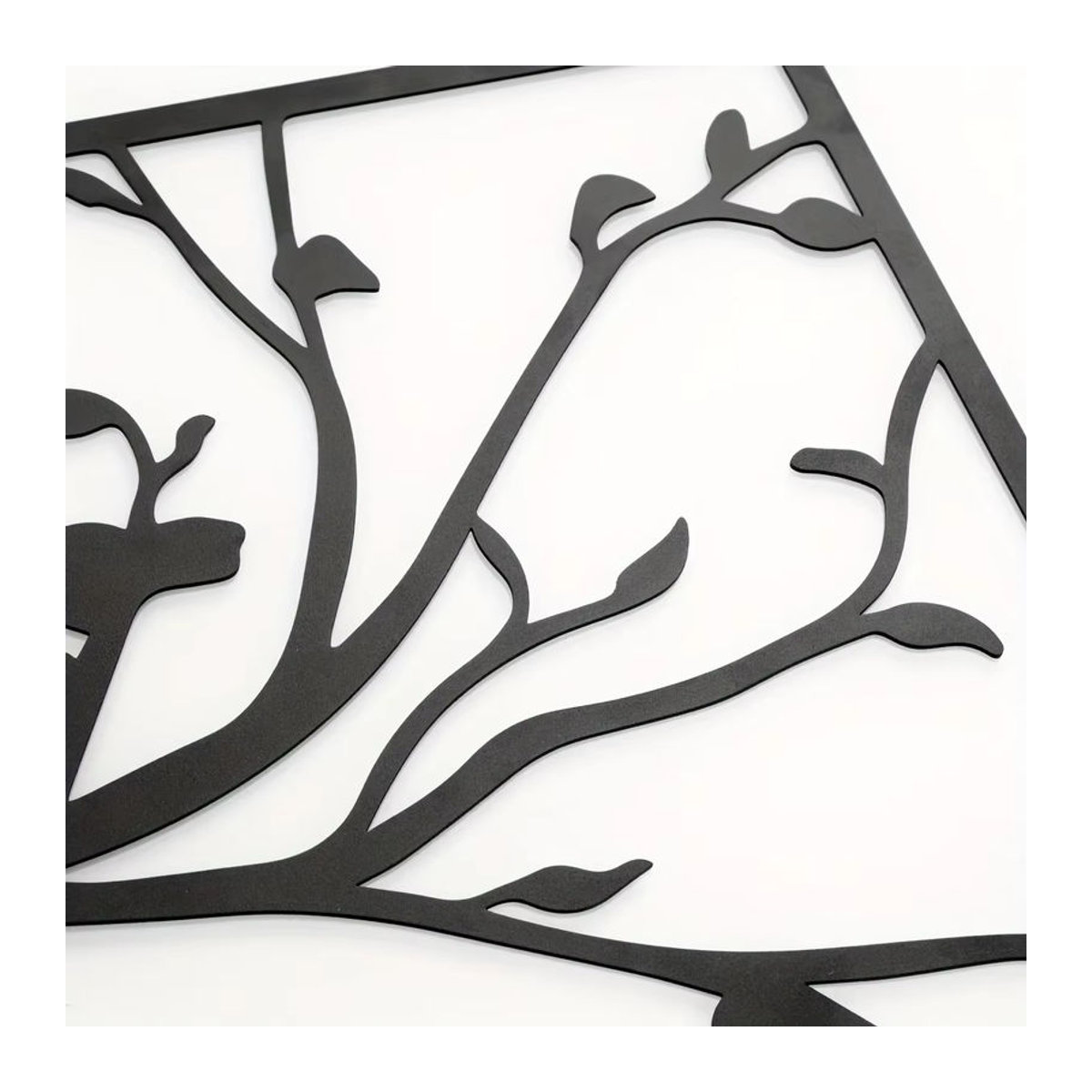 CIFbuy 3er-Set Baum des Lebens Metall-Wandkunst in Schwarz, moderne Wanddekoration mit Zweigen und Blättern für dein Wohnzimmer - Bild 4