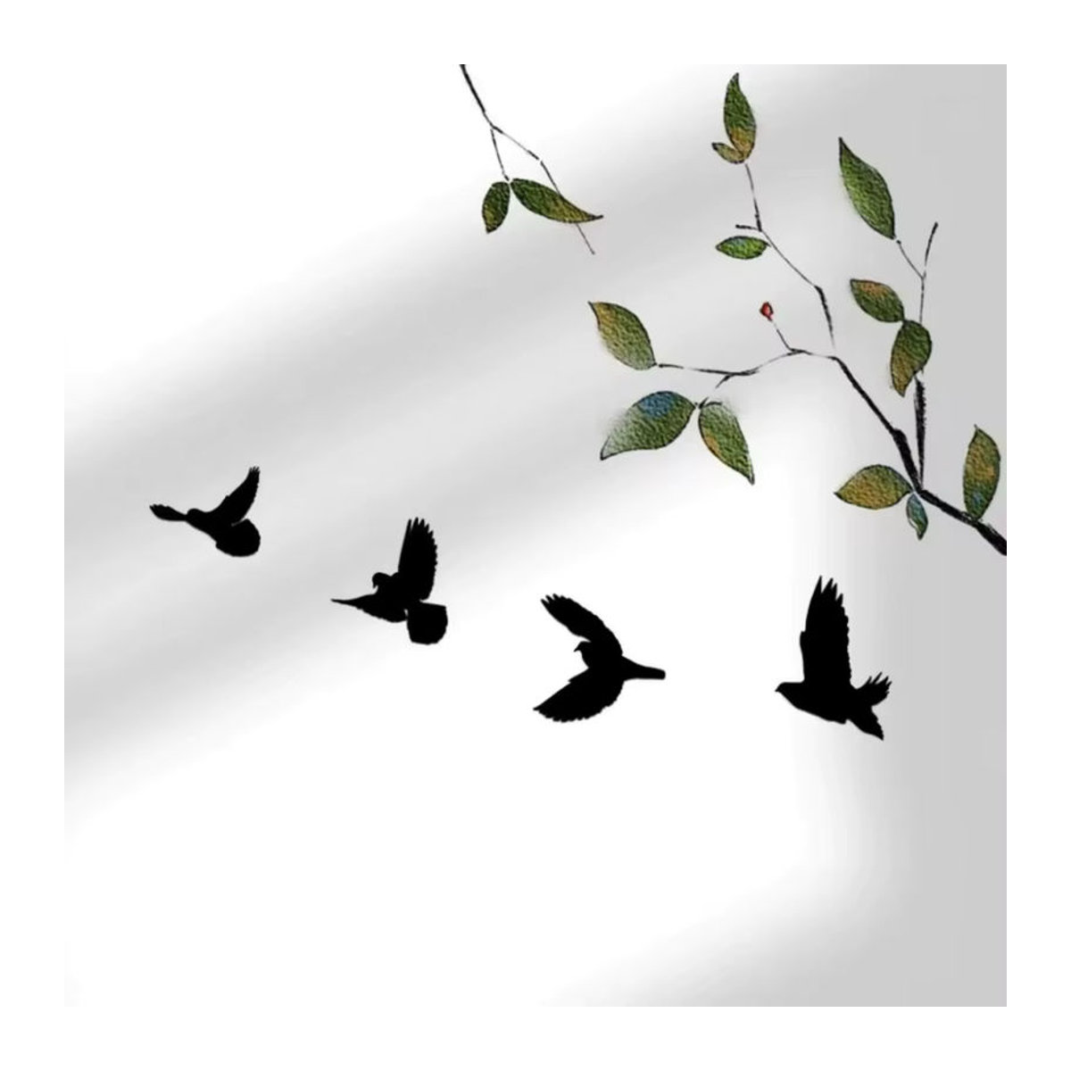 CIFBUY Black Birds Metall Wanddekoration Set aus 4 dekorativen Vögeln in Schwarz für dein Interieur - Bild 3