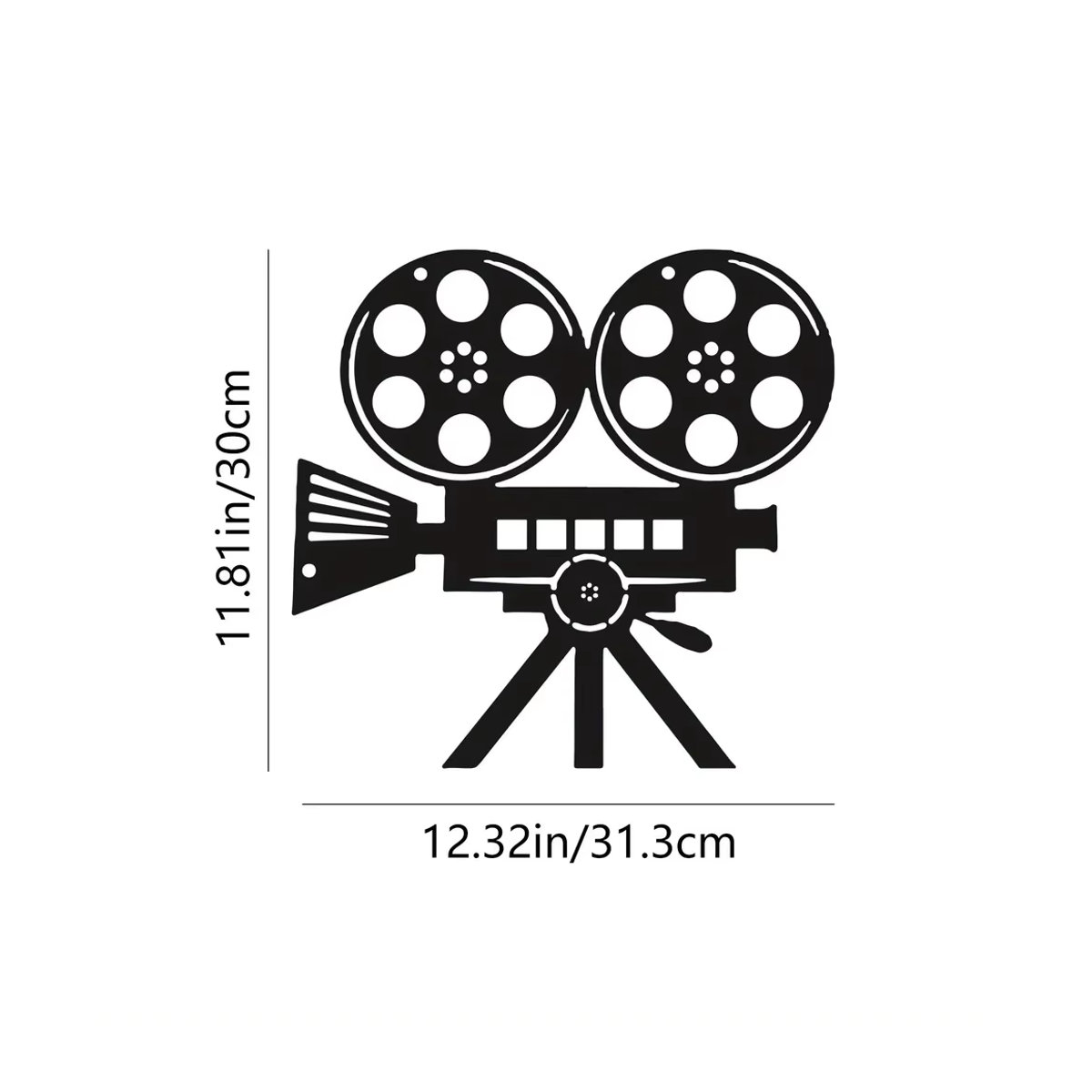 CIFBUY Kino Wandkunst aus Metall in Schwarz im Vintage-Design zur Wandmontage - Bild 3