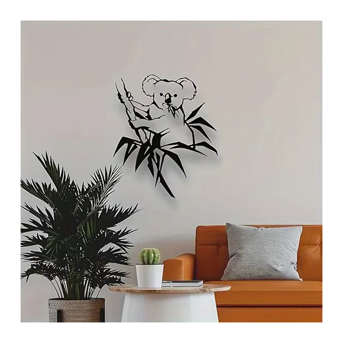 CIFBUY Koala 3D Wanddekoration aus Metall in Schwarz für Kinderzimmer und Innendekoration - Bild 4