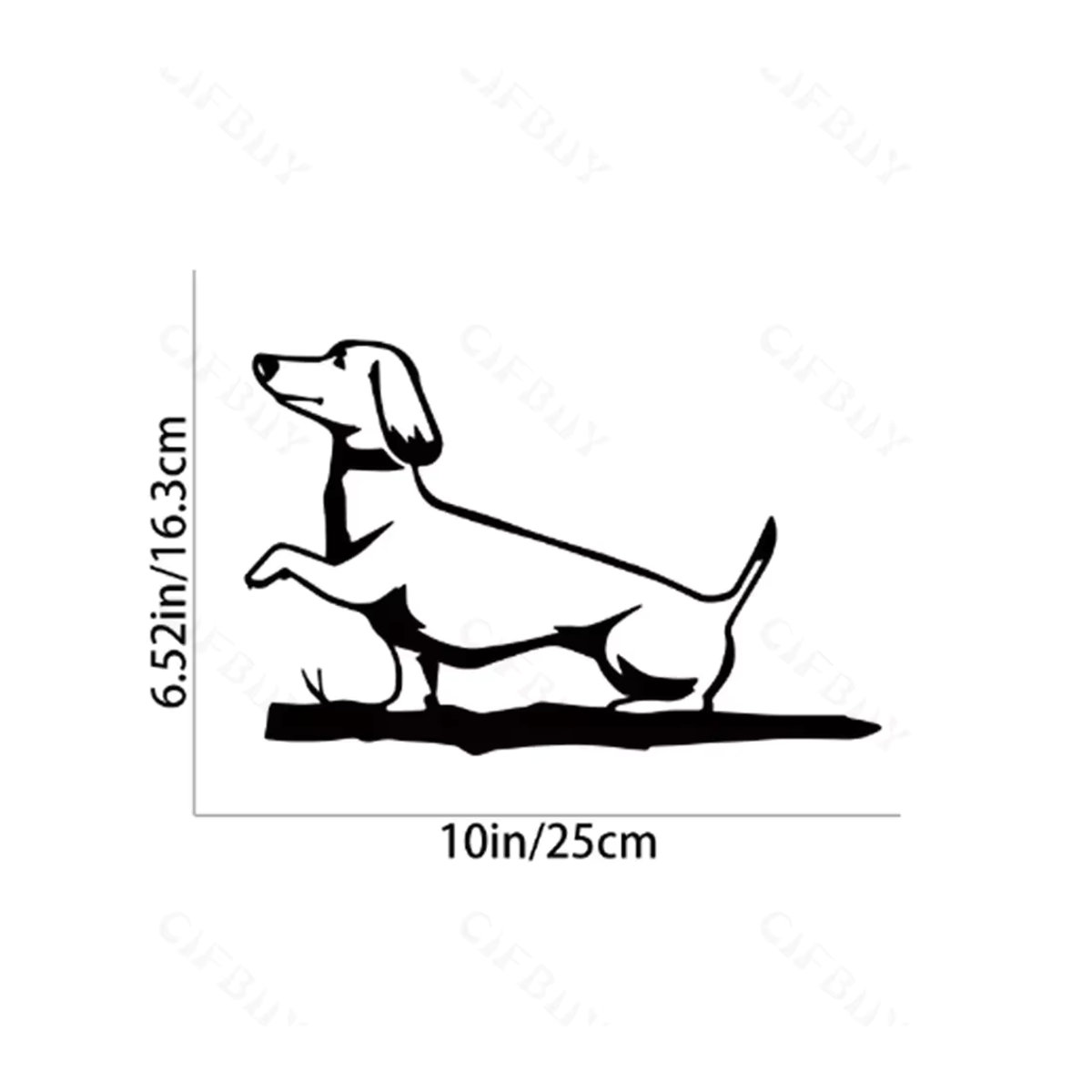 CIFBUY Metall-Tierfiguren als Silhouette für die Gartendekoration, Schwarz - Bild 3