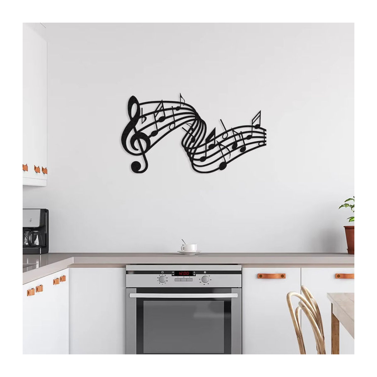 CIFbuy Metall Wandkunst Notiz Wanddekoration in Schwarz mit minimalistischem Design - Bild 2