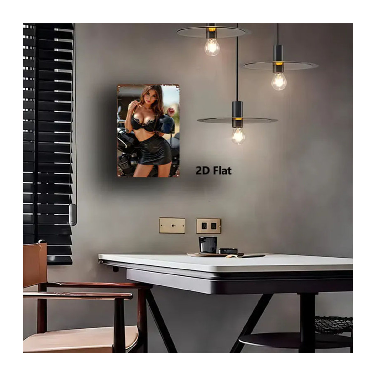 CIFBUY Metallschild BH Rock Wandkunst in Schwarz, B: 30,48 cm x H: 20,32 cm - Bild 4