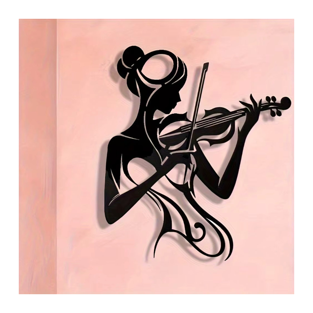 CIFBUY Metallwandkunst Violine im Vintage-Stil Schwarz Wandmontiert - Bild 3