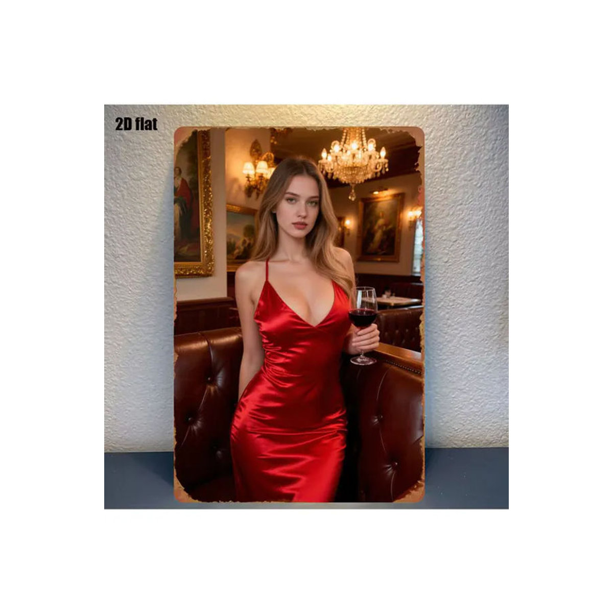 CIFBUY Retro Metallschild Vintage Landhaus Wanddekoration Rot, B: 30,48 cm, H: 20,32 cm, T: 20 cm - Bild 3